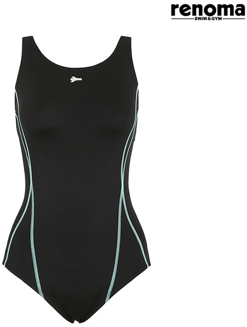 레노마수영복 여성 X백 실내 수영복 네이비민트 (RN-LS2E701_MN) 브라캡증정