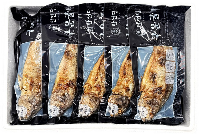 [전자레인지3분] 내장제거 후 구운굴비 만선당 보리굴비 개별 진공포장 간편조리 28cm내외, 1박스, 5미(900)g