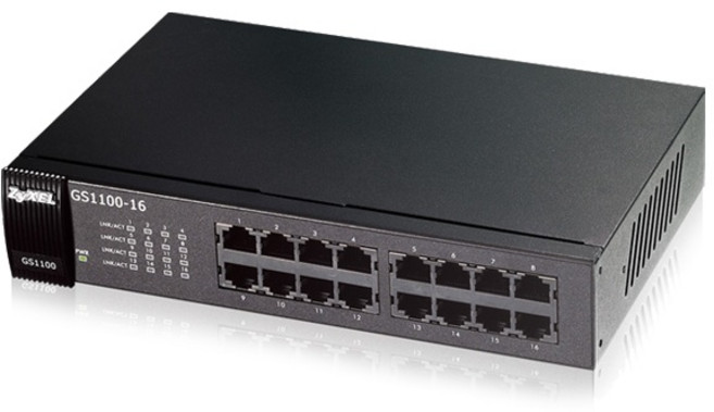 ZyXEL 자이젤 GS1100-16 16포트 스위칭허브 1000Mbps, 1개