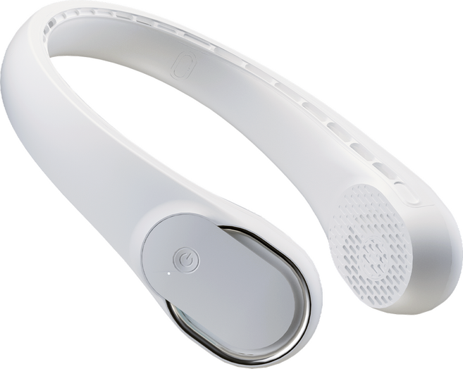 코스키 저소음 넥프로 휴대용 넥밴드 목걸이 선풍기 목선풍기 넥선풍기 R5 4000mAh, 화이트