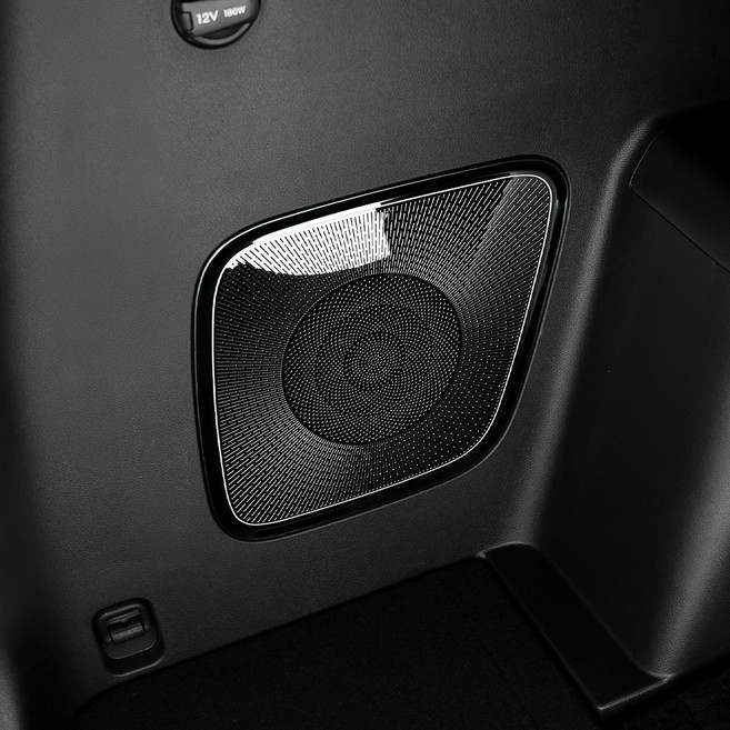 카스타 호환 싼타페 MX5 튜닝 블랙 실버 몰딩 A필러 스피커 커버 자동차 용품 기스방지, (블랙) 3열 스피커 2P-B타입