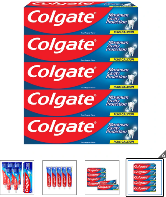콜게이트 그레이트 레귤러치약 250g x 5개 코스트코 콜게이트 국민치약