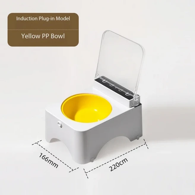 새로운 자동 고양이 급식기 센서 작동 뚜껑 시간 설정 보존 기능 세라믹 그릇 반려동물 스마트 강아지 사료, 4g