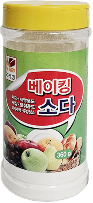 뚜레반 베이킹소다 360g 식용 식소다 과일세척 세정제 욕실 청소 세제, 1개