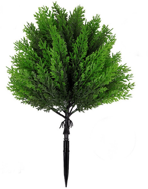 정원 화단 인조 편백 나무 조화 45cm 그린 고정핀 포함 실내 실외 인테리어 향나무 측백나무, 1개, GD066.선택 - 인조 편백나무 그린
