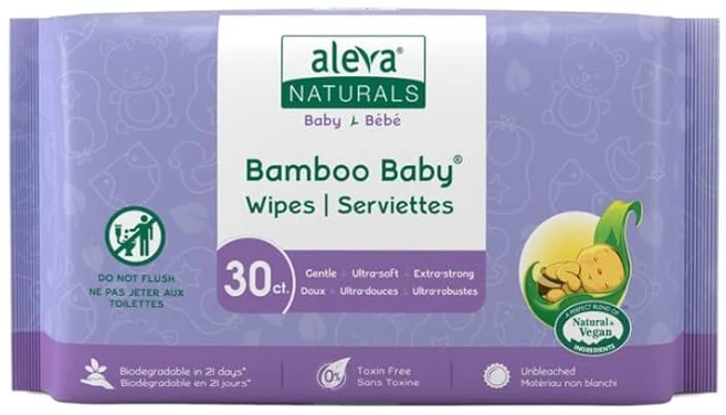 Aleva NATURAL 내추럴s Bamboo 아기 여행용 물티슈 - 30개입 180859, 30 Count (Pack of 1) - 쿠팡