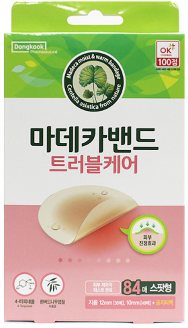 마데카밴드 트러블케어 여드름 피부진정 84매 스팟형, 1개