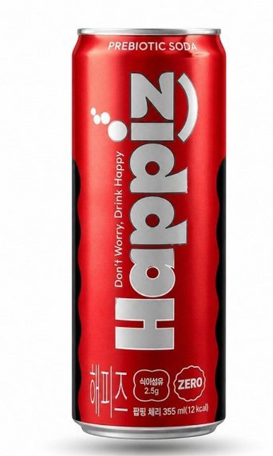 롯데칠성음료 해피즈 팝핑 체리 탄산음료, 10개, 355ml