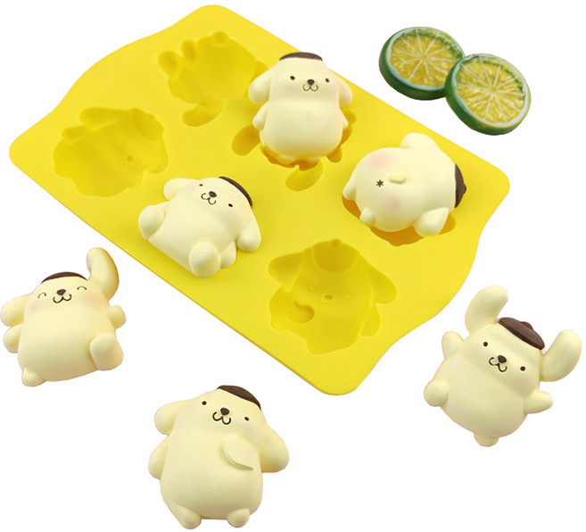 아기자기 코타 실리콘 애니멀 몰드 6구 MP372, 노랑, 1개