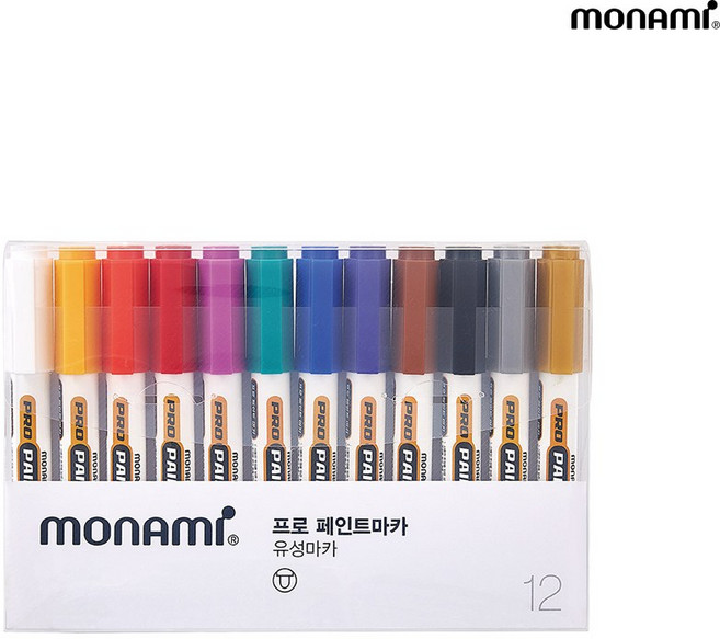 모나미 프로 페인트마카 12색세트, 단품