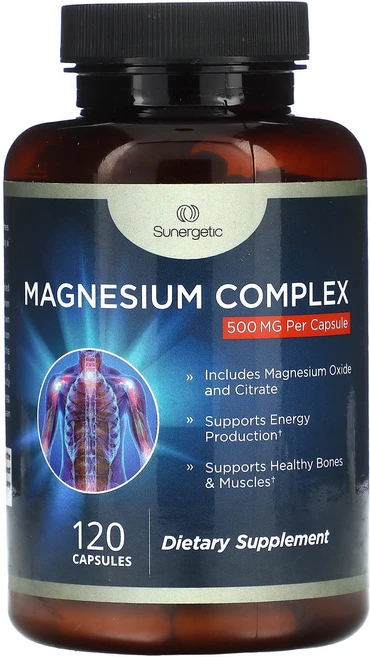 Sunergetic 마그네슘 복합체 500mg 캡슐 120정, Sunergetic마그네슘복합체500mg캡슐120정, 1개 - 쿠팡