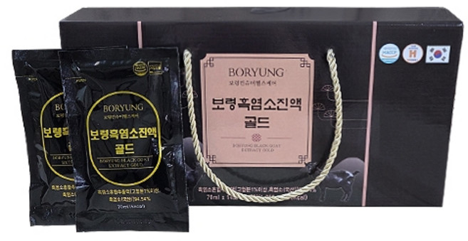 보령 흑염소 진액 골드 70ml 28포 1박스, 4세트, 1.96L