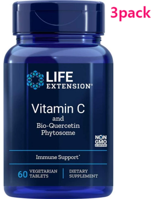 라이프익스텐션 비타민C 바이오 케르세틴 파이토솜 60정 3개 - 쿠팡