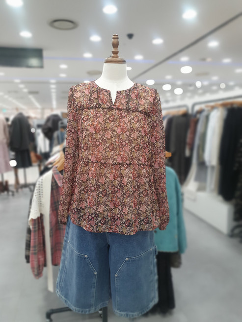 10위 - 써스데이아일랜드 레이스 믹스 쉬폰 블라우스 T256MBL152W_CA