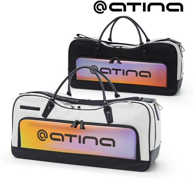 아티나 배드민턴가방 멀티 스포츠백+트렁크정리함(피크닉백), 스포츠백 블랙/화이트+트렁크정리백, 블랙화이트