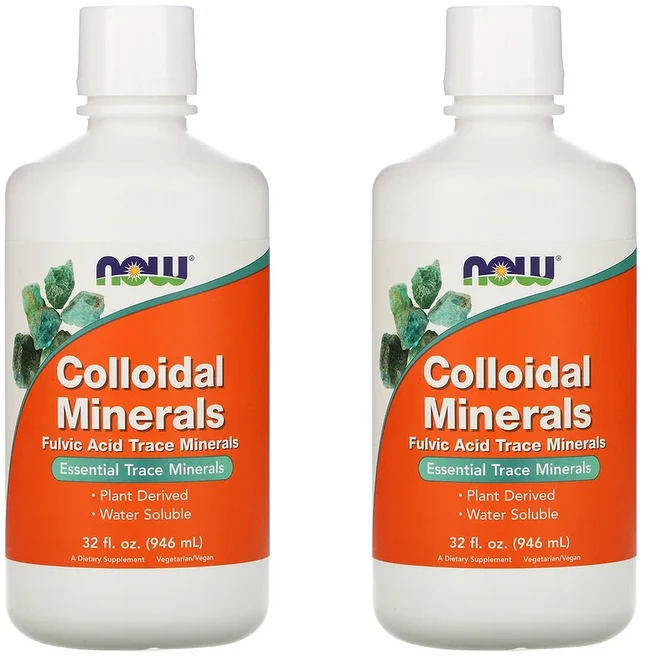 NOW Colloidal Minerals Liquid 나우 콜로이드 미네랄 액상 32oz (946ml) 2팩, 946ml, 2개 - 쿠팡