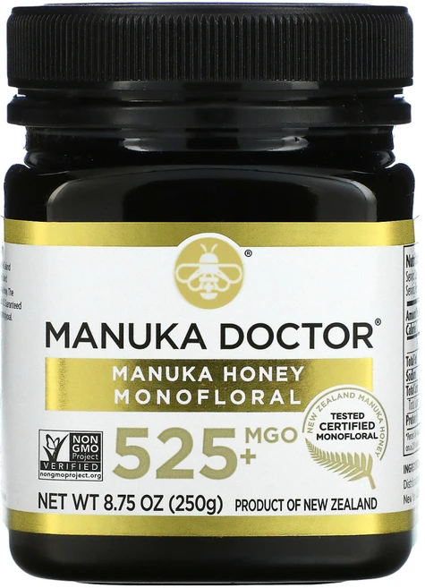 Manuka Doctor 마누카 꿀 모노플로랄 MGO 525+ 250g(8.75oz) 1팩, 한 사이즈, 1개, 248.058g - 쿠팡