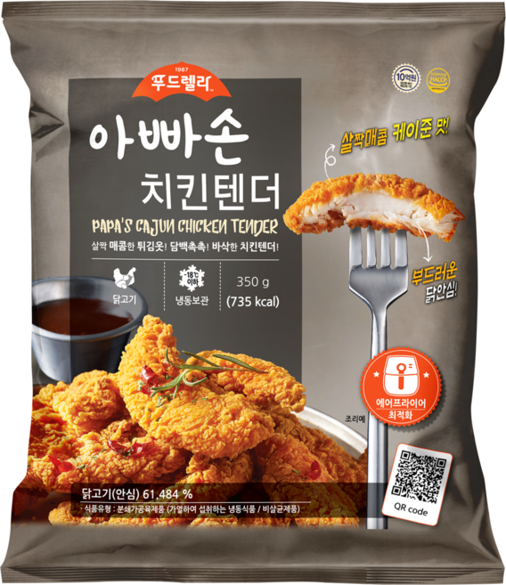 [푸드렐라]아빠손 치킨텐더, 1개, 350g