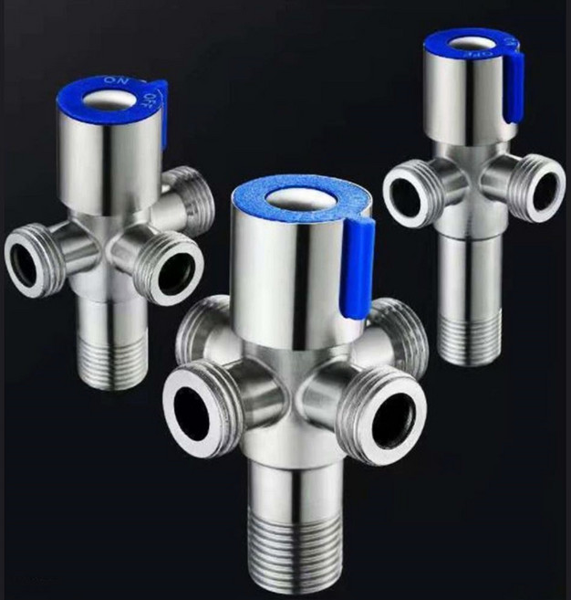 수도 확장 연결 밸브 3구 4구 수전용품 커넥터 보조연결 수도꼭지연결탭, 1수도연결-3구, 1수도연결-3구, 1개