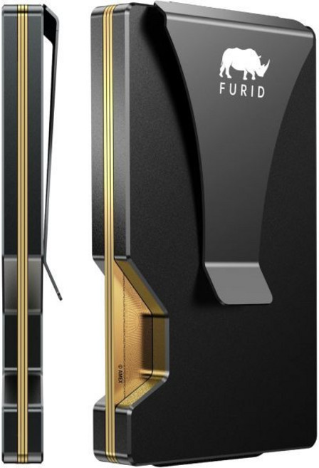 슬림한 남성을 위한 미니멀리스트 카드 지갑 머니 클립 신용 카드 홀더가 있는 RFID 금속 지갑 - 기념일 브리즈데이에 남성 남편을 위한 선물