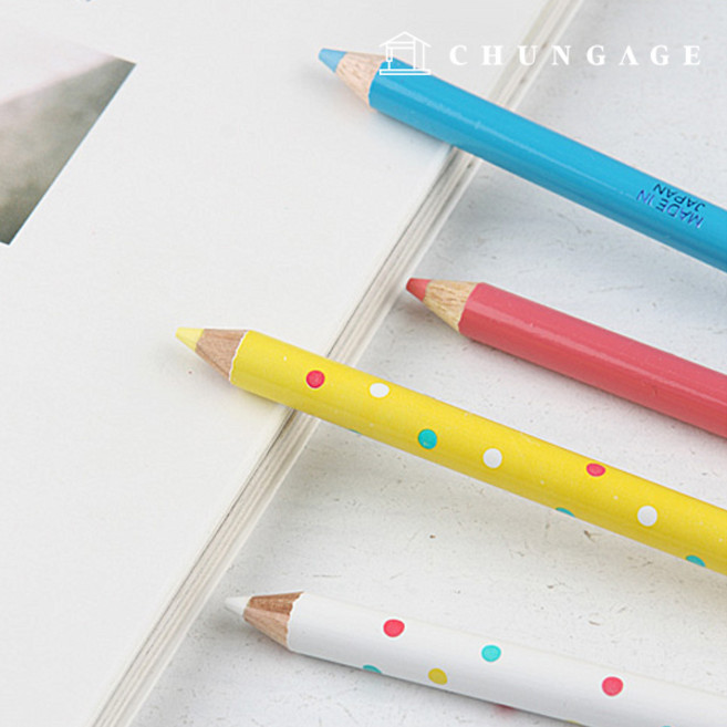 천가게 단면 초크 연필 4컬러, 1. 백색, 1개