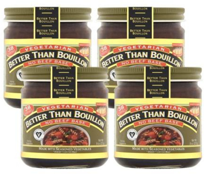 Better Than Bouillon 채식주의자 노 비프 베이스 시즈닝 채소 비건, 6) 8 Ounce Pack of 4  Beef, 226.8g