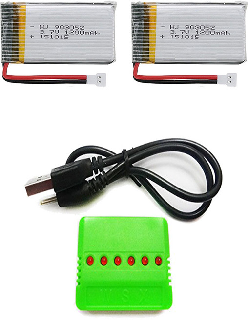 SYMA X5 X5C X5SW 드론배터리 드론부품, 1개, 80. (X5C) 1200mah2개+6in1충전