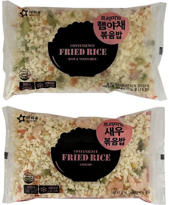 아워홈 [주간특가]새우볶음밥 300g*5ea+햄야채볶음밥 300g*5ea, 300g, 10개