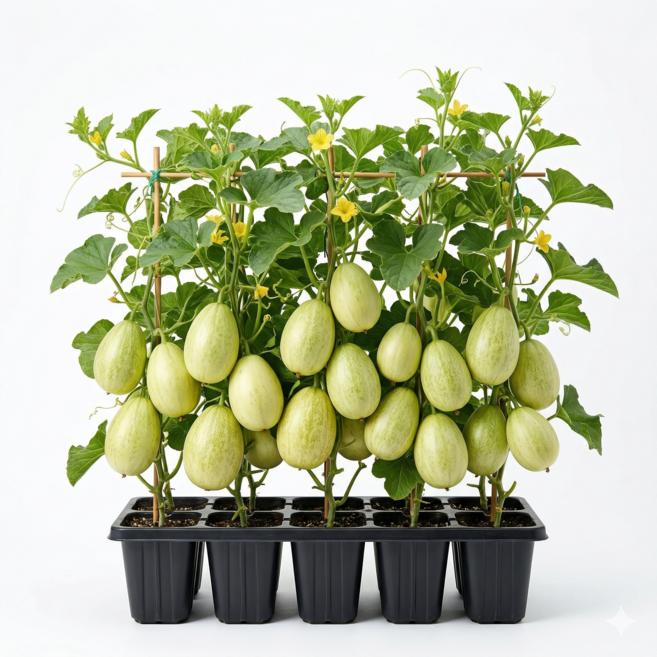 애플참외 모종 키우기, 5개