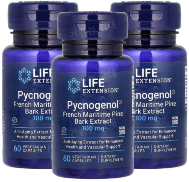 라이프익스텐션 피크노제놀 프로시아니딘 100mg 60캡슐 3개 Pycnogenol, 60정