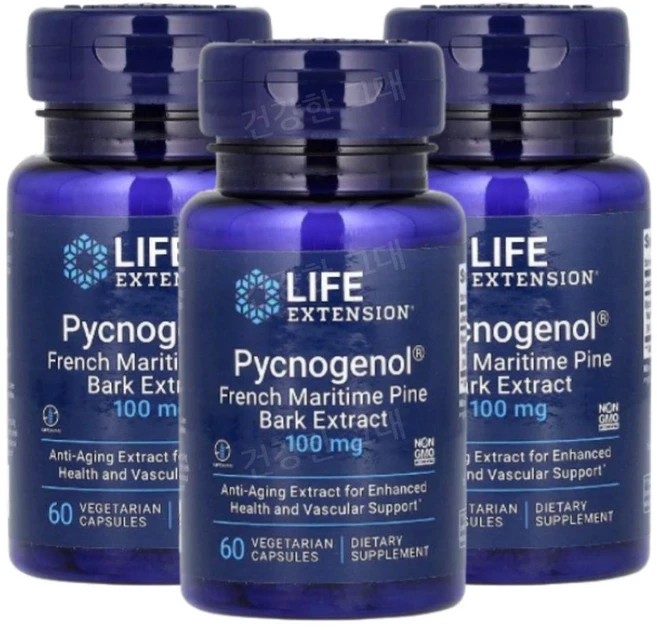 라이프익스텐션 피크노제놀 프로시아니딘 100mg 60캡슐 3개 Pycnogenol, 60정 - 쿠팡
