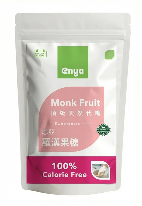 enya 恩亞 羅漢果代糖 500g，零熱量赤藻糖醇，烘焙烹飪咖啡專用，健康糖替代品, 1個, 500g