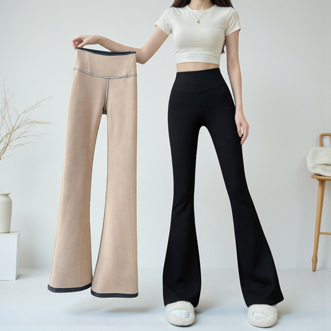 에이프릴랩스 겨울 보아털 기모 부츠컷 레깅스 팬츠