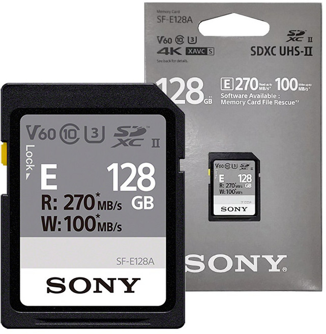 소니정품 SF-E128A UHS-II 128GB SD 메모리 카드 공식대리점 hi