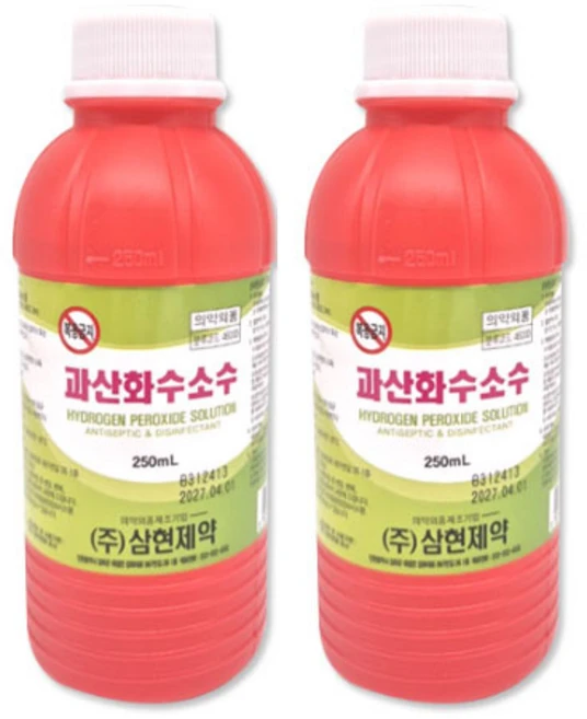 [세븐메디컬] 삼현제약 과산화수소수 상처 살균 소독 250mL, 2개 - 쿠팡
