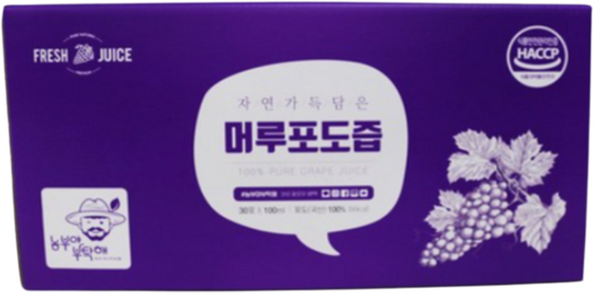 농부야부탁해 머루포도즙, 30개, 100ml