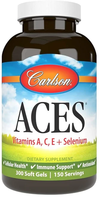 칼슨 ACES A C E 셀레늄 세포 및 면역 지원 제 300 소프트젤, Carlson - ACES Vitamins A C E, 300정, 1개 - 쿠팡