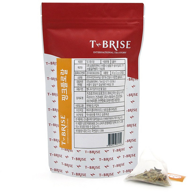 티 브리즈 핑크플로랄 20티백, 2g, 20개입, 1개