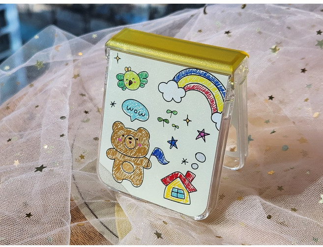 갤럭시Z플립 4 5 6 해피드림 스케치 컬러 힌지 하드케이스