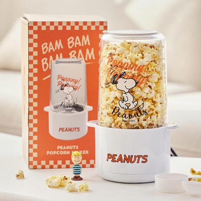 스누피 팝콘메이커 영화 과자 간식 만들기 주방 인테리어 귀여운 캐릭터 선물용