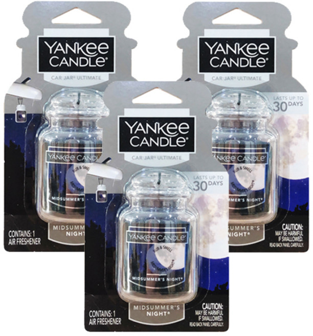 [1+1+1] 무배 양키캔들 카자 얼티메이트 차량용 자동차 방향제, 1세트, 미드썸머나잇 x 3개