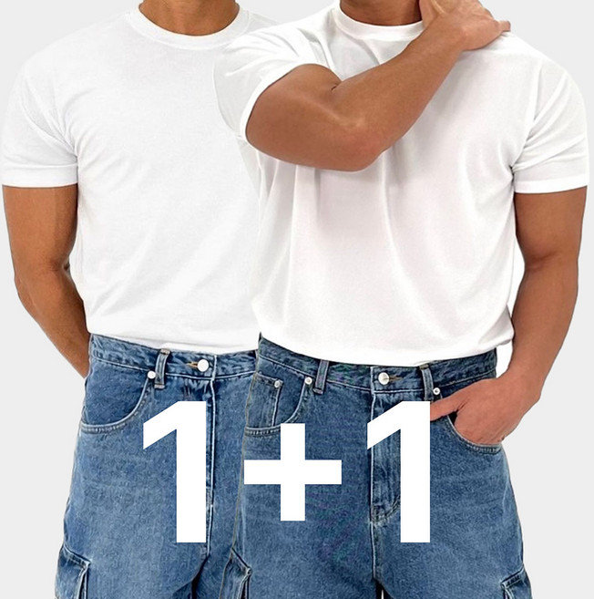 2장묶음 목늘어남없는 남자 머슬핏 헬스 반팔 티셔츠