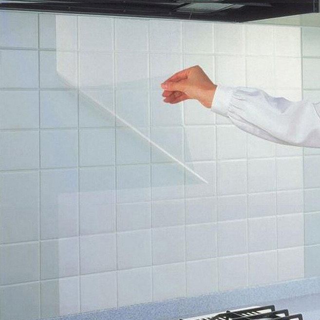 민스리빙 주방위생필름 주방 일회용품 주방잡화 투명 기름때방지 주방시트지 스티커, 3개