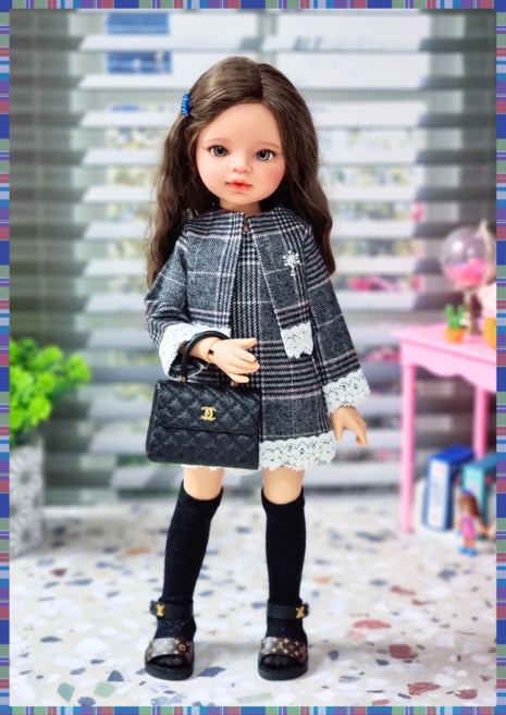 파올라레이나 옷 ( 울체크 트위드 투피스 ) bjd 구체관절인형 32cm인형 <완제품>, 1개