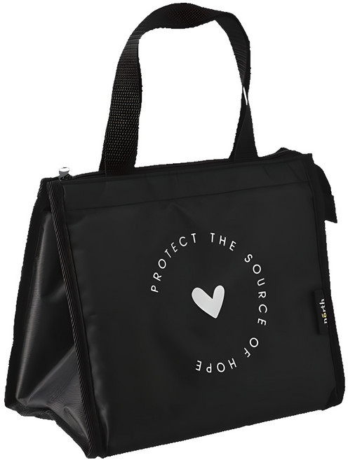 맘피스 외출용 핸디형 심플 쿨러백, 하트, 1개