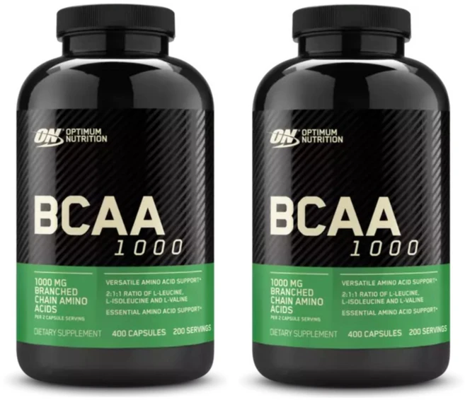 옵티멈 뉴트리션 BCAA 1000 400캡슐 x2, 2개, 400정 - 쿠팡