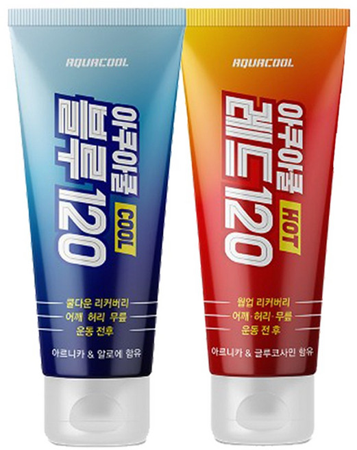 아쿠아쿨 블루 젤 120ml + 레드 젤 120ml 세트 상품, 1개
