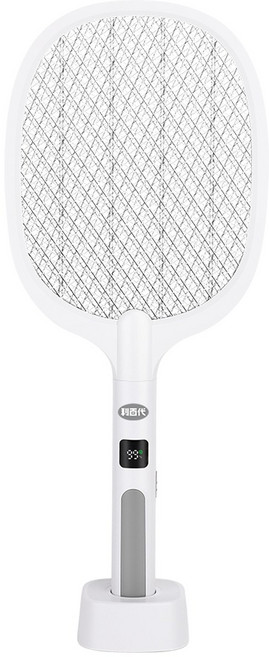 利百代 LY-8016ZA 二合一電蚊拍，充電顯電量，紫光誘蚊, 無, 白色