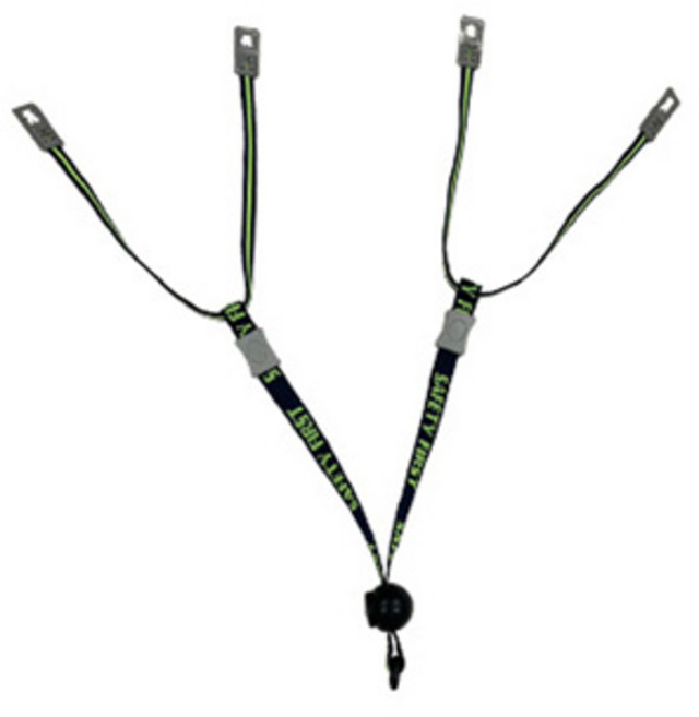 투구형 귀홈 보안경 안전모 턱끈 / 건설 현장 공장 산업용 안전용품 안전모 악세사리, 형광, 1개, 형광턱끈