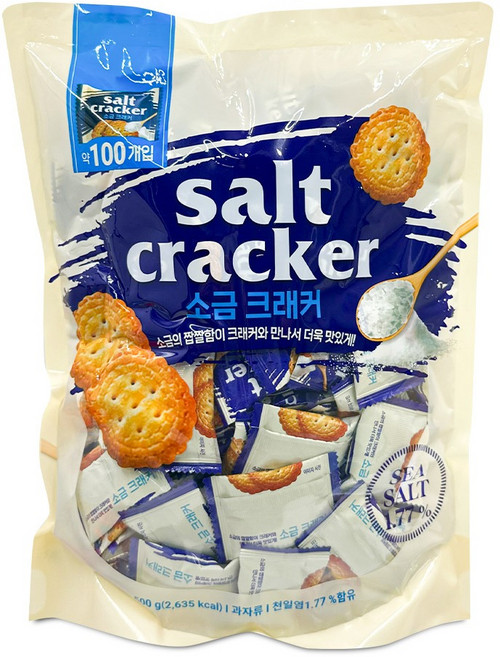 소금 크래커 500g 대용량 크래커 간식, 1개